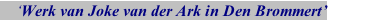     ‘Werk van Joke van der Ark in Den Brommert’